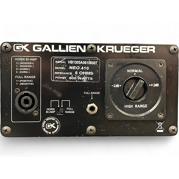 Used Gallien-Krueger Neo 410 800W 8Ohm 4x10 Bass Cabinet