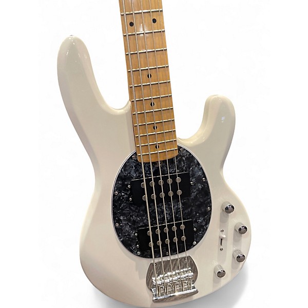 Used Ernie Ball Music Man Stingray HH 5 String Olympic White Electric Bass Guitar