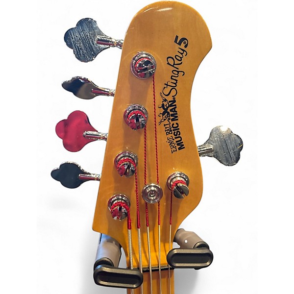 Used Ernie Ball Music Man Stingray HH 5 String Olympic White Electric Bass Guitar