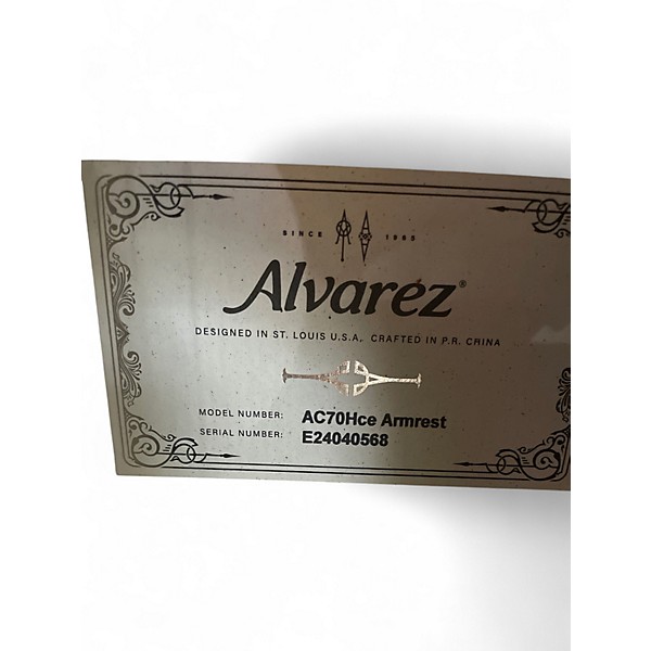 Used Alvarez AC70Hce Natural Classical Acoustic Electric Guitar