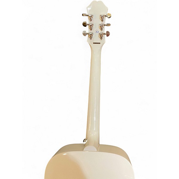 Used Epiphone Dove Pro WHITE Acoustic Electric Guitar
