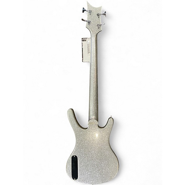 Used Musicvox  MI-5 Silver Sparkle Electric Bass Guitar