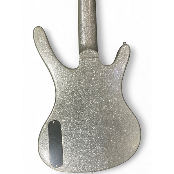 Used Musicvox  MI-5 Silver Sparkle Electric Bass Guitar