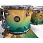 Used Drum Shop Usa 5 Piece North American Maple Aqua Fade Drum Kit thumbnail