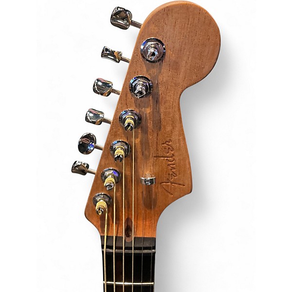 Used Fender American Acoustasonic Telecaster Natural Acoustic Electric Guitar