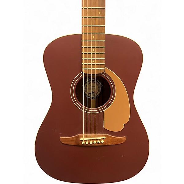 Used Fender Malibu CE Burgundy Acoustic Electric Guitar