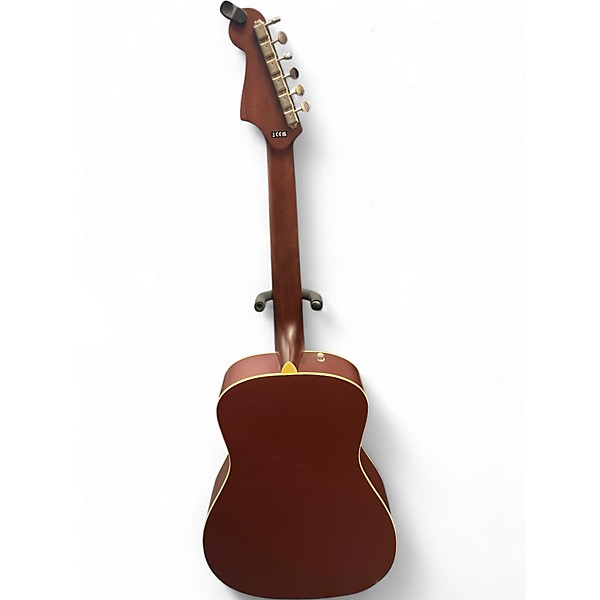 Used Fender Malibu CE Burgundy Acoustic Electric Guitar