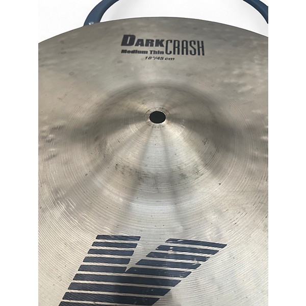 Used Zildjian 18in K Medium Dark Thin Crash Cymbal