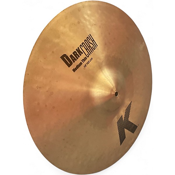 Used Zildjian 18in K Medium Dark Thin Crash Cymbal