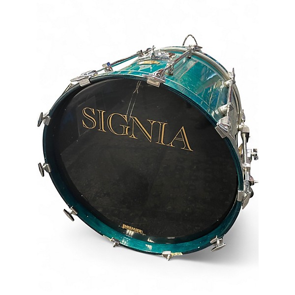 Used Premier 5 Piece Signia Maple Emerald Green Drum Kit