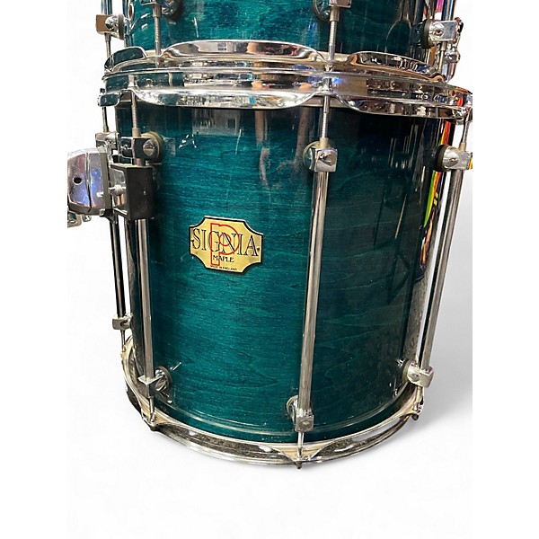 Used Premier 5 Piece Signia Maple Emerald Green Drum Kit