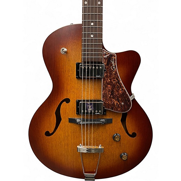 Used Godin 5th Avenue Kingpin II Cognac Burst Hollow Body Electric Guitar