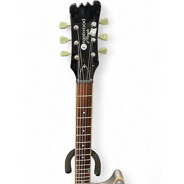 Used Eastwood Sidejack DLX baritone Silver Baritone Guitars