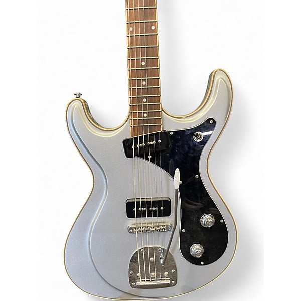 Used Eastwood Sidejack DLX baritone Silver Baritone Guitars