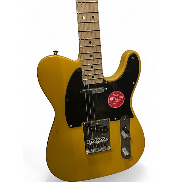 Used Squier SONIC TELEASTER Butterscotch Blonde Solid Body Electric Guitar
