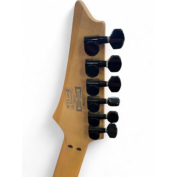 Used Ibanez rg350m Black and Yellow Solid Body Electric Guitar