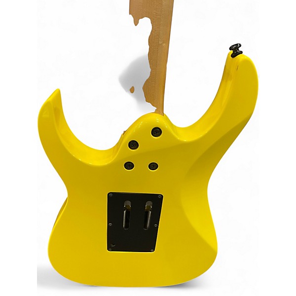 Used Ibanez rg350m Black and Yellow Solid Body Electric Guitar