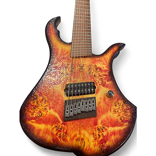 Used Siggi Braun CUSTOM SHOP 8 STRING LAVA BURST Solid Body Electric Guitar