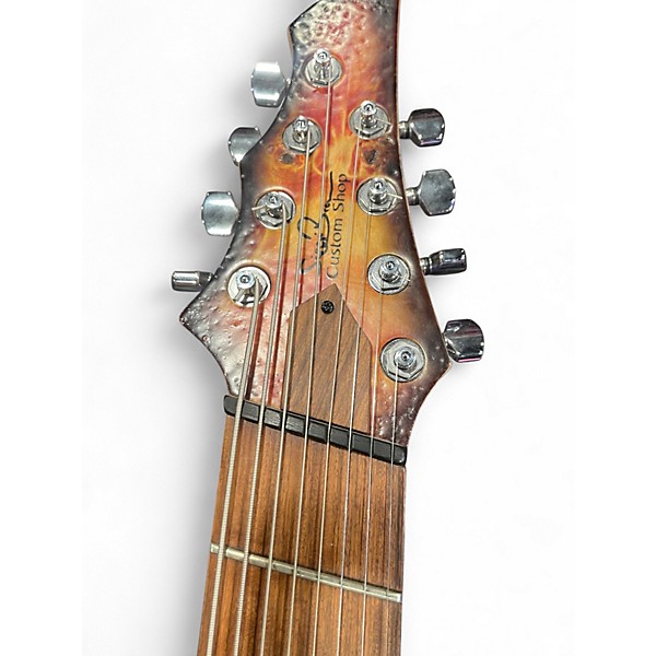 Used Siggi Braun CUSTOM SHOP 8 STRING LAVA BURST Solid Body Electric Guitar
