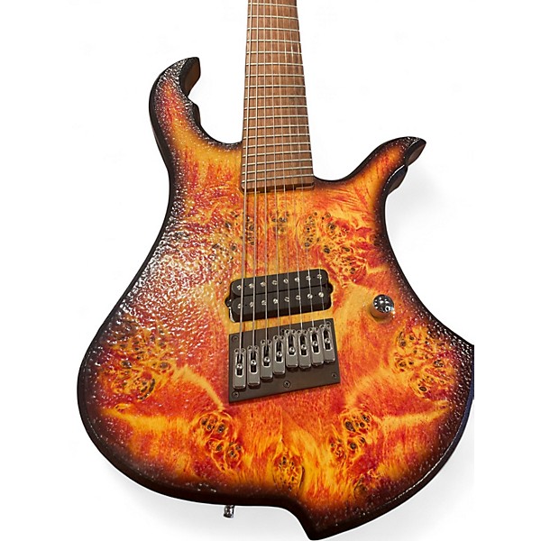Used Siggi Braun CUSTOM SHOP 8 STRING LAVA BURST Solid Body Electric Guitar
