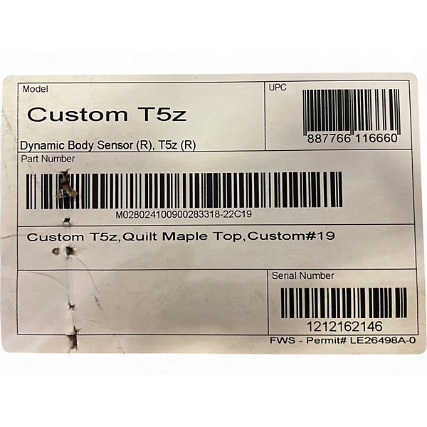 Used Taylor T5Z Custom #19 Purple Blue Shaded Edgeburst Acoustic Electric Guitar