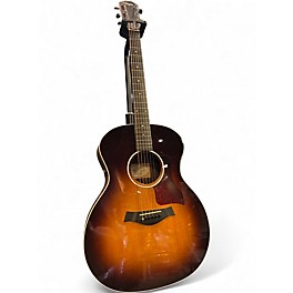 Used Taylor 214-SB DLX Rosewood Sunburst Acoustic Electric Guitar