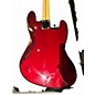 Used Fender JAZZ BASS Chrome Red Metallic Electric Bass Guitar