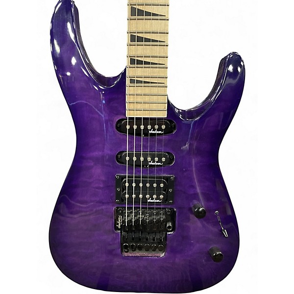 Used Jackson JS34Q Dinky Trans Purple Solid Body Electric Guitar
