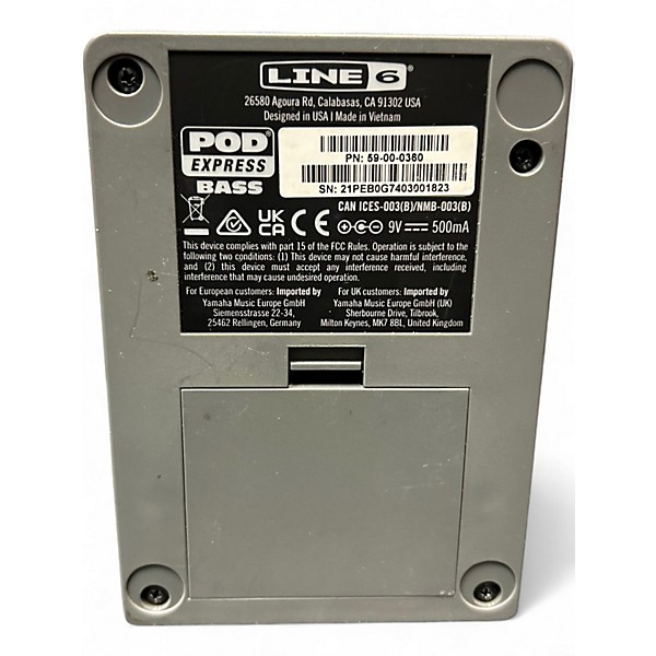 Used Line 6 Pocket Pod Express BASS Amp Modeler Effect Processor