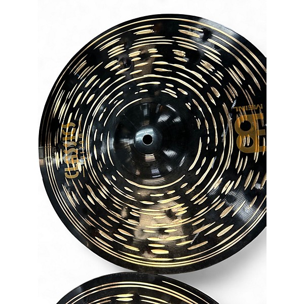 Used MEINL 14in DARK HI HAT PAIR Cymbal
