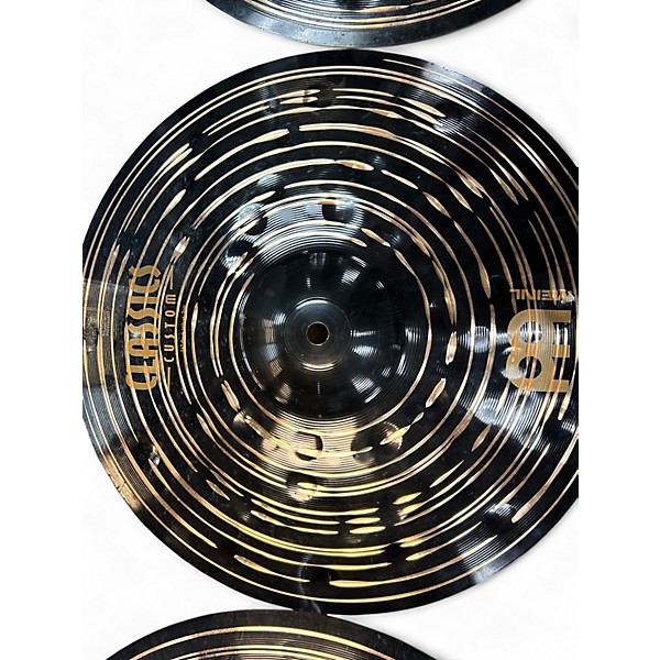 Used MEINL 14in DARK HI HAT PAIR Cymbal