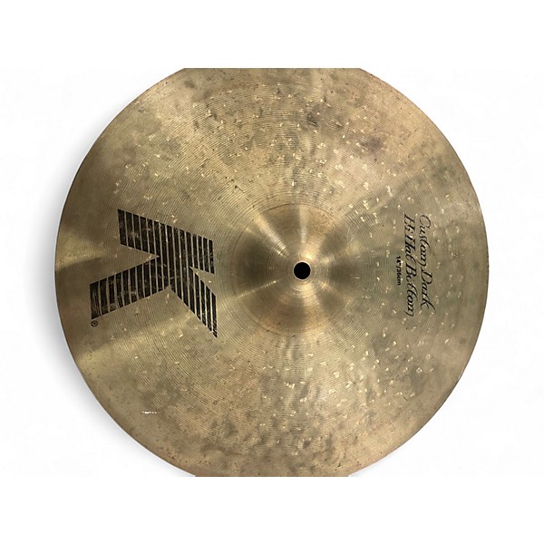 Used 2000s Zildjian 14in K Custom Dark Hi Hat Pair Cymbal