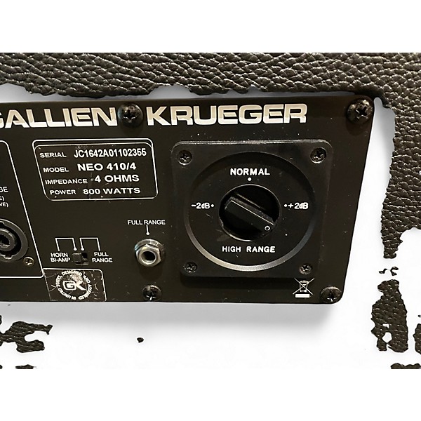 Used Gallien-Krueger Neo 410 800W 8Ohm 4x10 Bass Cabinet