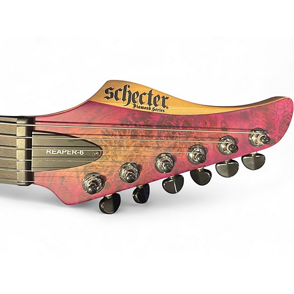 Used Schecter Guitar Research Reaper- 6 Trans Purple Solid Body Electric Guitar