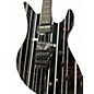 Used Schecter Guitar Research Synyster Gates Signature Custom S Black with Silver Pinstripes Solid Body Electric Guitar