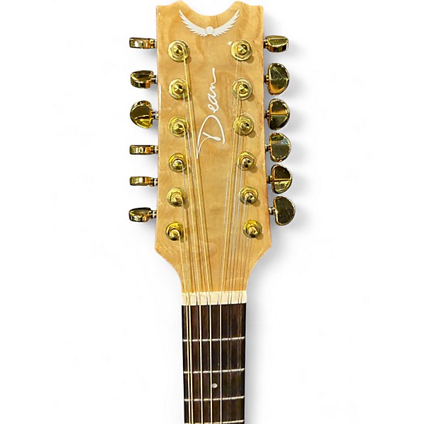 Used Dean eqa12 natural 12 String Acoustic Electric Guitar
