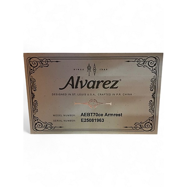 Used Alvarez AEBT7ce Armrest Natural Acoustic Electric Guitar
