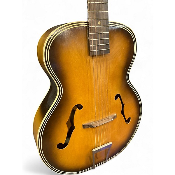 Vintage 1960s Harmony Auditorium series Tobacco Burst Acoustic Guitar
