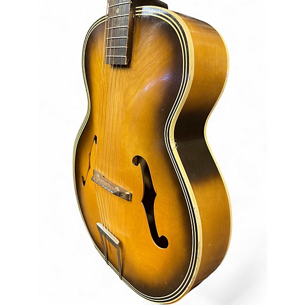 Vintage 1960s Harmony Auditorium series Tobacco Burst Acoustic Guitar