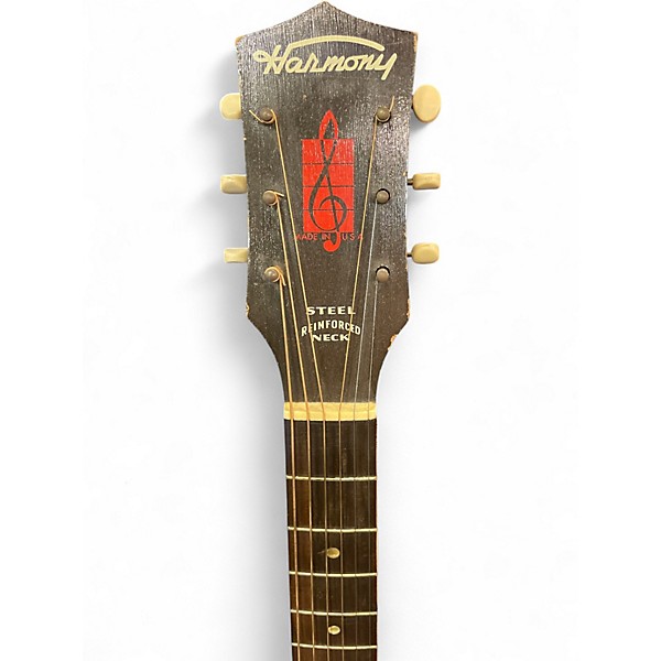 Vintage 1960s Harmony Auditorium series Tobacco Burst Acoustic Guitar