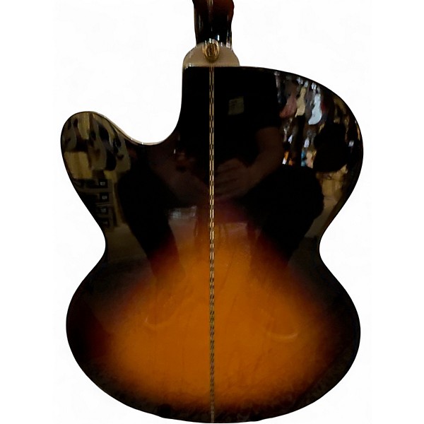 Used Epiphone EJ200SCE 3 Tone Sunburst Acoustic Electric Guitar