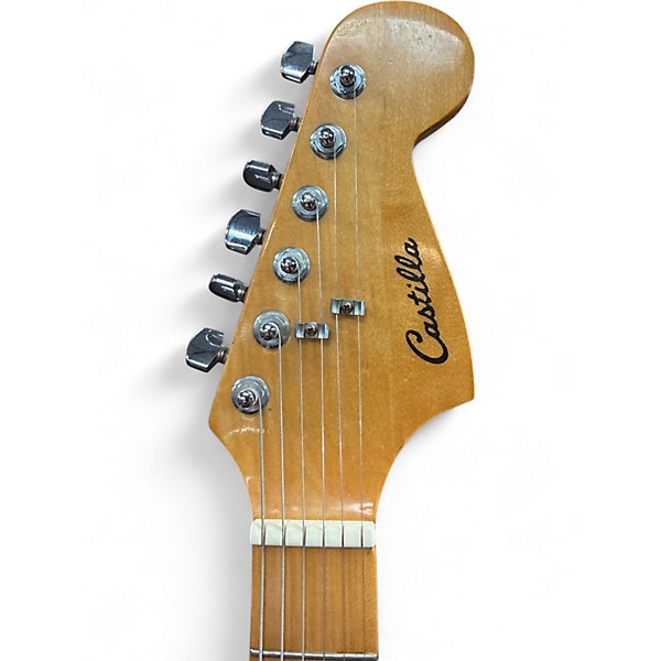 Vintage 1970s Castilla STRATOCASTER 2 Color Sunburst Solid Body Electric Guitar