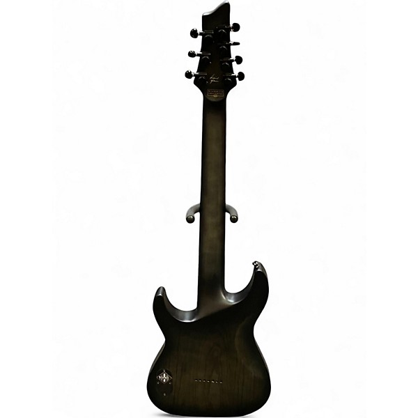 Used Schecter Guitar Research KM7 BLACK AND GRAY Baritone Guitars