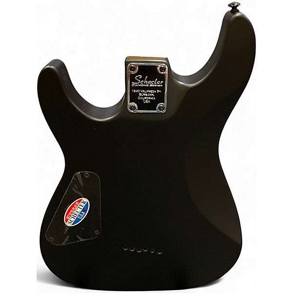 Used Schecter Guitar Research DAMIEN DIAMOND SERIES EX BARITONE Black Solid Body Electric Guitar