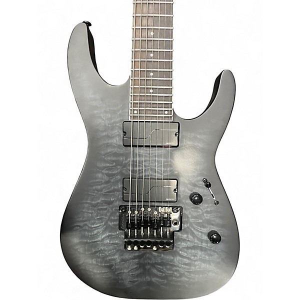 Used ESP M1007QM Trans Black Solid Body Electric Guitar