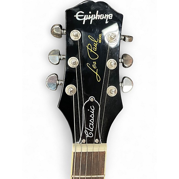 Used Epiphone Les Paul Classic black Solid Body Electric Guitar