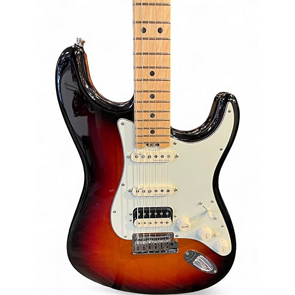 Used Fender American Elite Stratocaster HSS Shawbucker 3 Tone Sunburst Solid Body Electric Guitar