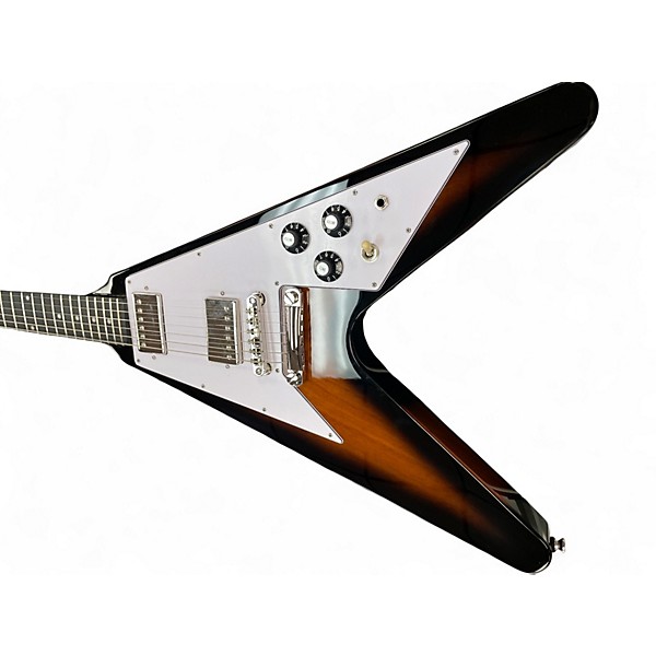Used Epiphone GCE 70s' Flying V Tabacco Sunburst Solid Body Electric Guitar