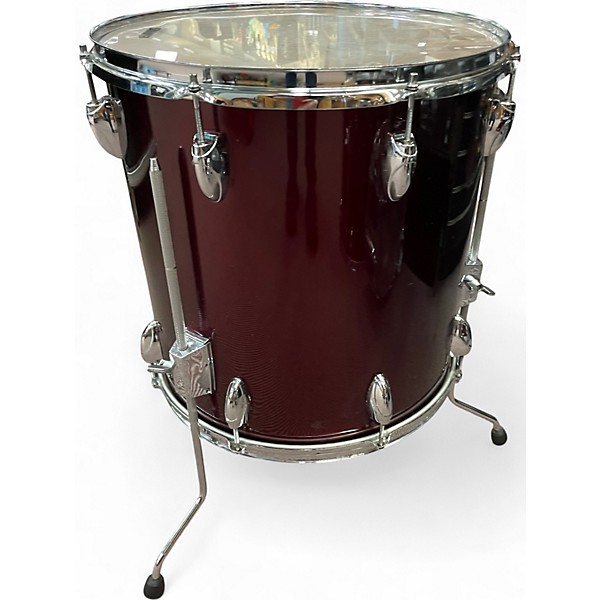 Used Yamaha 5 Piece Tour Series Crimson Red  Drum Kit