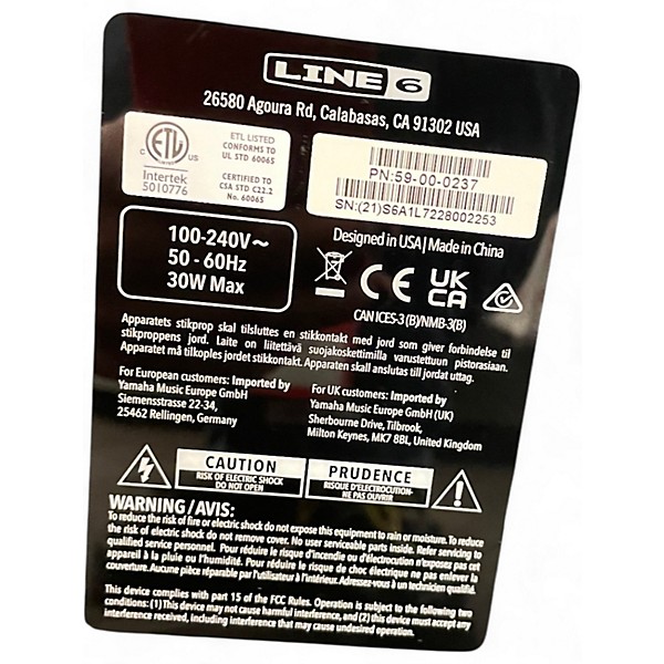 Used Line 6 Spider V 20 MkII 20w 1x8 Guitar Combo Amp